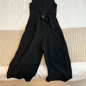 Caution To The Wind Black Wide-Leg Jumpsuit with Belt